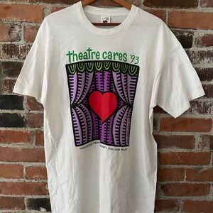 White Theatre Cares 90s Jo Average T-Shirt